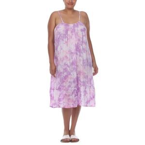 Raviya Plus Size Tie-Dye Sleeveless MIDI Dress Cover-up Women's Swimsuit Size 2X
